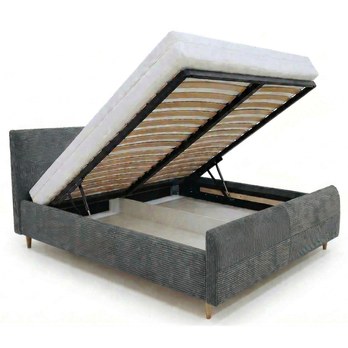 Posteľ s roštom INZA sivá, 180x200 cm 2