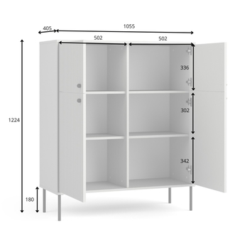 Komoda IRIS 10 sivá 3