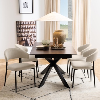 Jedálenský stôl IRWINE 210 hnedá/čierna 1