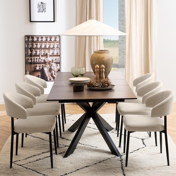 Jedálenský stôl IRWINE 210 hnedá/čierna 7