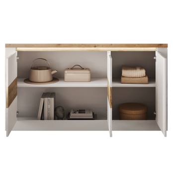 Komoda ISCHIA 2 dub cadiz/biela, šírka 160 cm 2