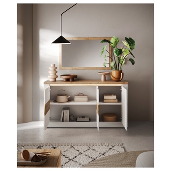 Komoda ISCHIA 2 dub cadiz/biela, šírka 160 cm 4