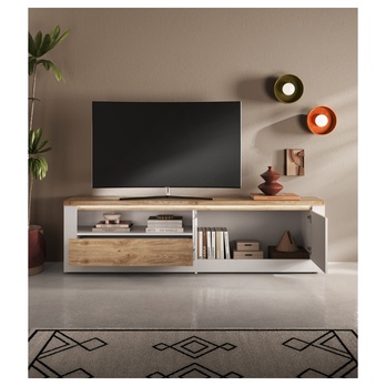 TV komoda ISCHIA 3 dub cadiz/biela, šírka 207 cm 4