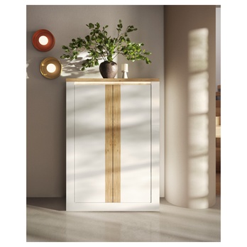 Komoda ISCHIA 5 dub cadiz/biela, výška 160 cm 3