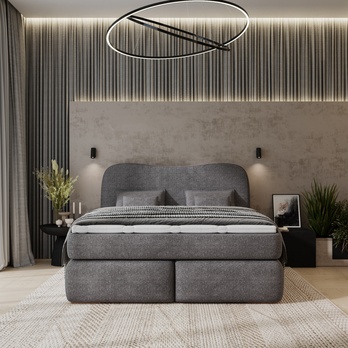 Posteľ boxspring ISLA COMFORT tmavohnedá, 140x200 cm 1