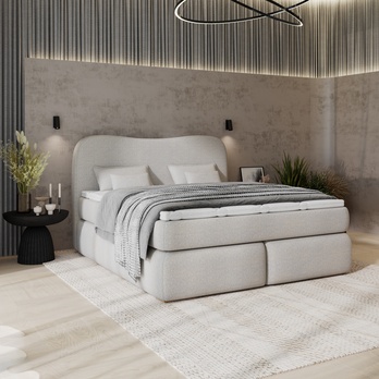 Posteľ boxspring ISLA COMFORT svetlohnedá, 160x200 cm 1