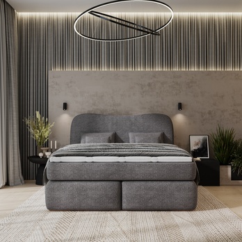 Posteľ boxspring ISLA COMFORT tmavohnedá, 180x200 cm 1