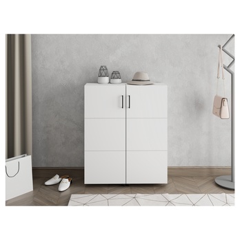 Skriňa na topánky ISLAY 3 opálovo biela 1