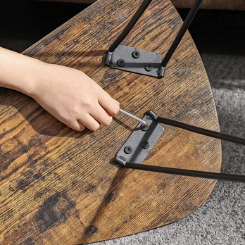 Sada 2 prístavných stolíkov ISME čierna/hnedá 3