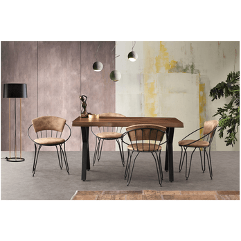 Jedálenská stolička ISTANBUL čierna/béžová, sada 2 ks 1