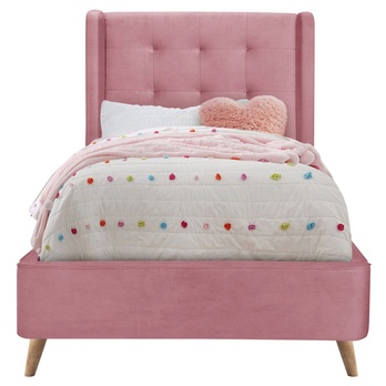 Posteľ s roštom ISTILLO ružová, 90x200 cm 2