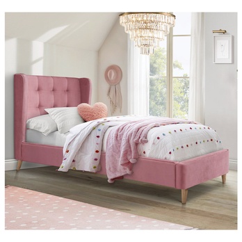 Posteľ s roštom ISTILLO ružová, 90x200 cm 1