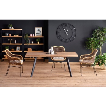 Jedálenský stôl IVÁN orech/čierna 1