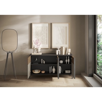 Komoda IVI 2 orech mercure/béžová 1