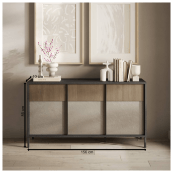 Komoda IVI 2 orech mercure/béžová 2