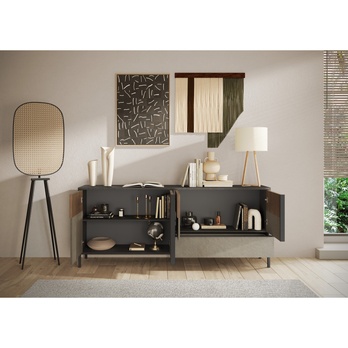 Komoda IVI 5 orech mercure/béžová 2