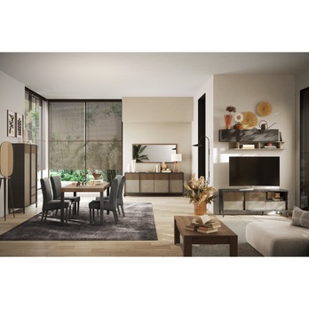 TV komoda IVI orech mercure/béžová 1