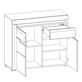 Komoda IVONA 1 biela 2