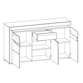 Komoda IVONA 2 biela 2