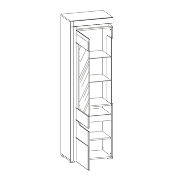 Vitrína IVONA biela, ľavá 2