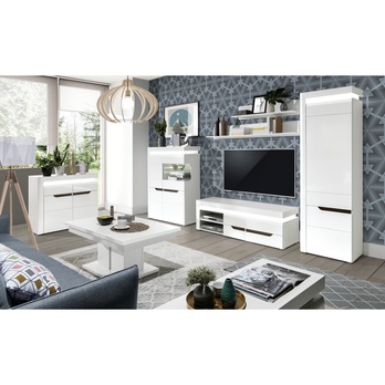 Polica IVONA biela, šírka 152 cm 1