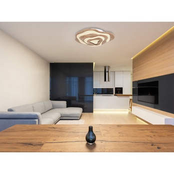 Stropné svietidlo JACKS biela/drevo 1