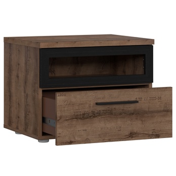 Nočný stolík JACKY ušľachtilý dub/čierny dub 2