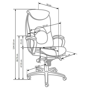 Kancelárske kreslo JAIME čierna 8