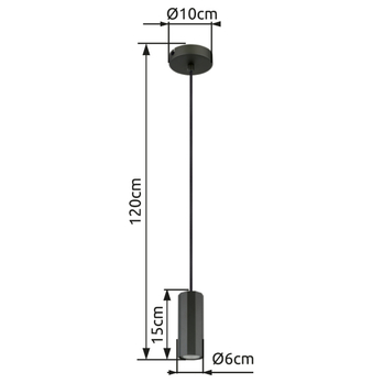 Závesné svietidlo JAMES 1 tmavosivá 2