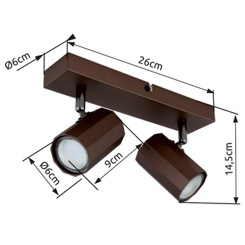 Bodové svietidlo JAMES 2 bronz 5