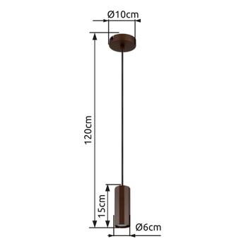 Závesné svietidlo JAMES II bronz 2