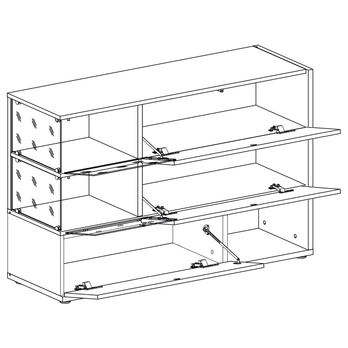 Komoda JAMIL dub wotan/antracitová 1