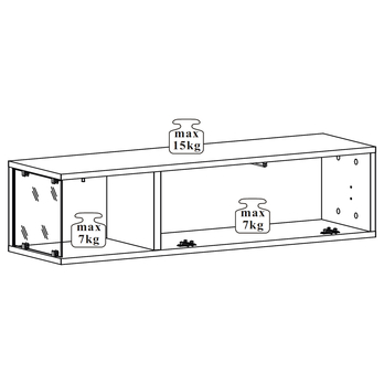 Obývacia stena JAMIL dub wotan/antracitová 13