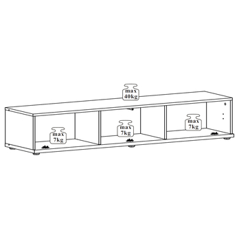 Obývacia stena JAMIL brest/biela 3