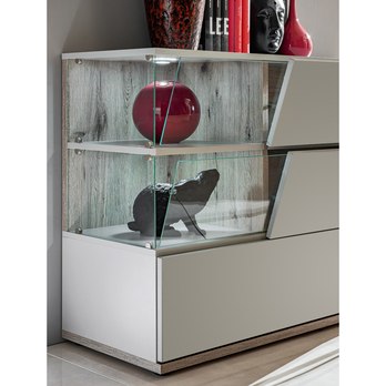 Komoda JAMIL dub wellington/perlovosivá 8