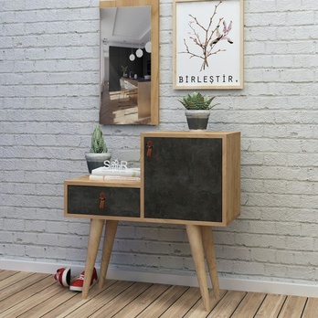 Predsieňová zostava JANNA sivá/dub 2