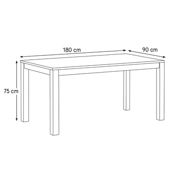 Jedálenský stôl JAPAN dub/prírodná, šírka 180 cm 8