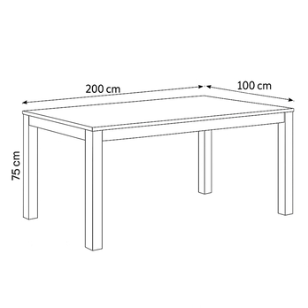 Jedálenský stôl JAPAN dub/prírodná, šírka 200 cm 8