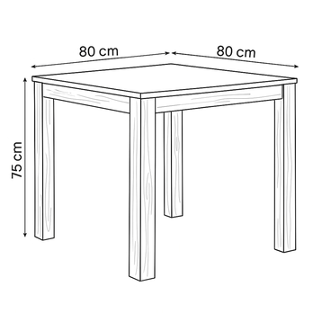 Jedálenský stôl JAPAN dub/prírodná, šírka 80 cm 7