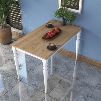 Jedálenský stôl JAR svetlý orech/biela 2