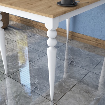 Jedálenský stôl JAR svetlý orech/biela 3