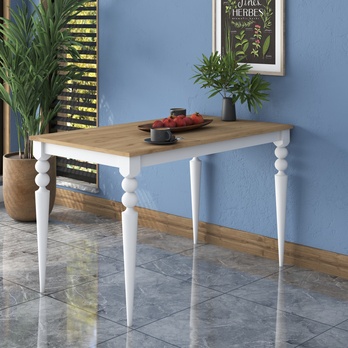 Jedálenský stôl JAR svetlý orech/biela 1