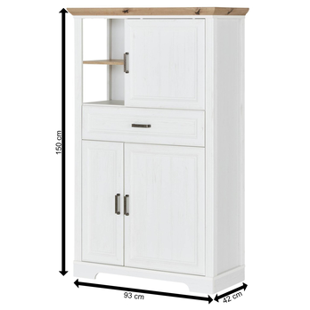 Komoda JASMIN 1 pínia svetlá/dub artisan 15