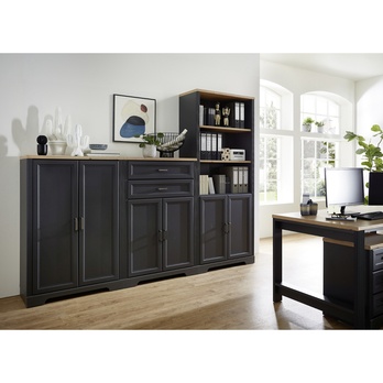 Regál JASMIN 2 grafit/dub artisan 5