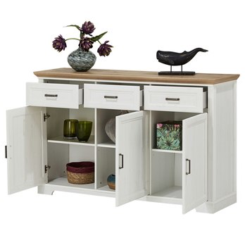 Komoda JASMIN 5 pínia svetlá/dub artisan 5