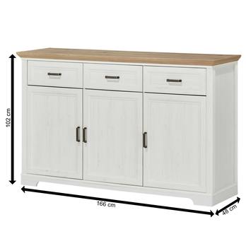 Komoda JASMIN 5 pínia svetlá/dub artisan 12