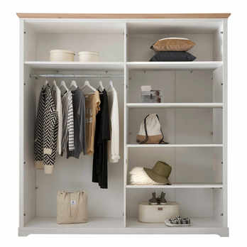 Šatníková skriňa - 4-dverová JASMIN II pínia/dub artisan 2