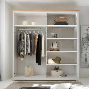 Šatníková skriňa - 4-dverová JASMIN II pínia/dub artisan 6