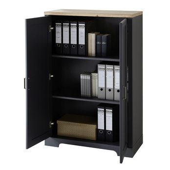 Skriňa do pracovne JASMIN II grafit/dub artisan 1