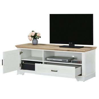 TV komoda JASMIN pínia svetlá/dub artisan, šírka 143 cm 4